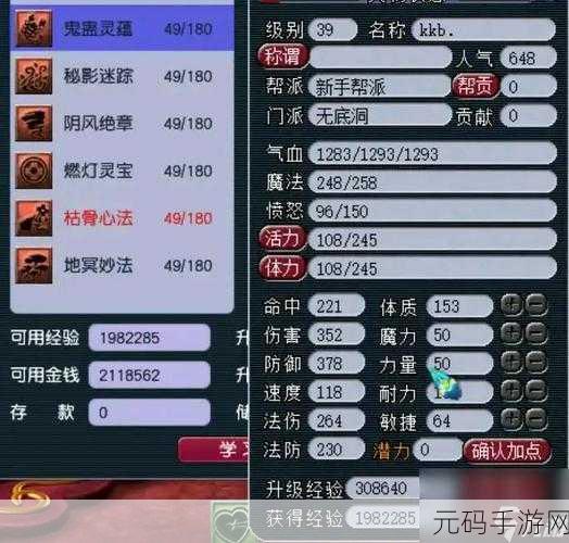 梦幻西游无底洞，揭秘最佳加点秘籍，打造全能角色！