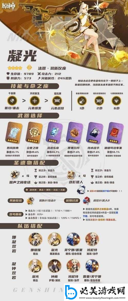 原神玩家指南：凝光圣遗物完美搭配选择攻略！