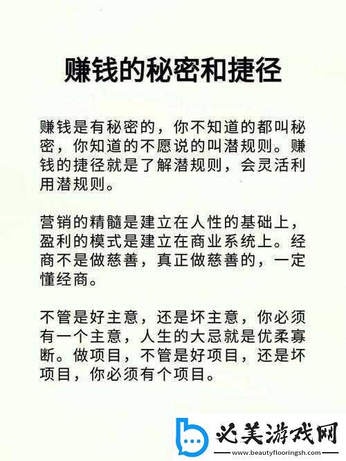 神医药剂：快速盈利攻略秘籍揭秘赚钱捷径大解密！